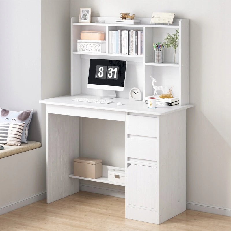 Scrivania Bianca 100x45x131 cm Perfetta per Computer
