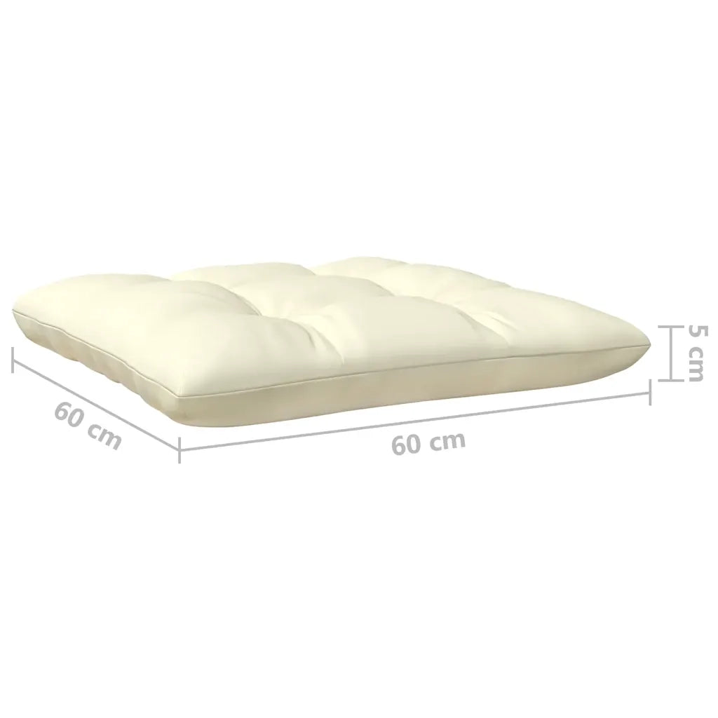 Divano da Giardino a 3 Posti con Cuscini Crema Massello di Pino 3096076