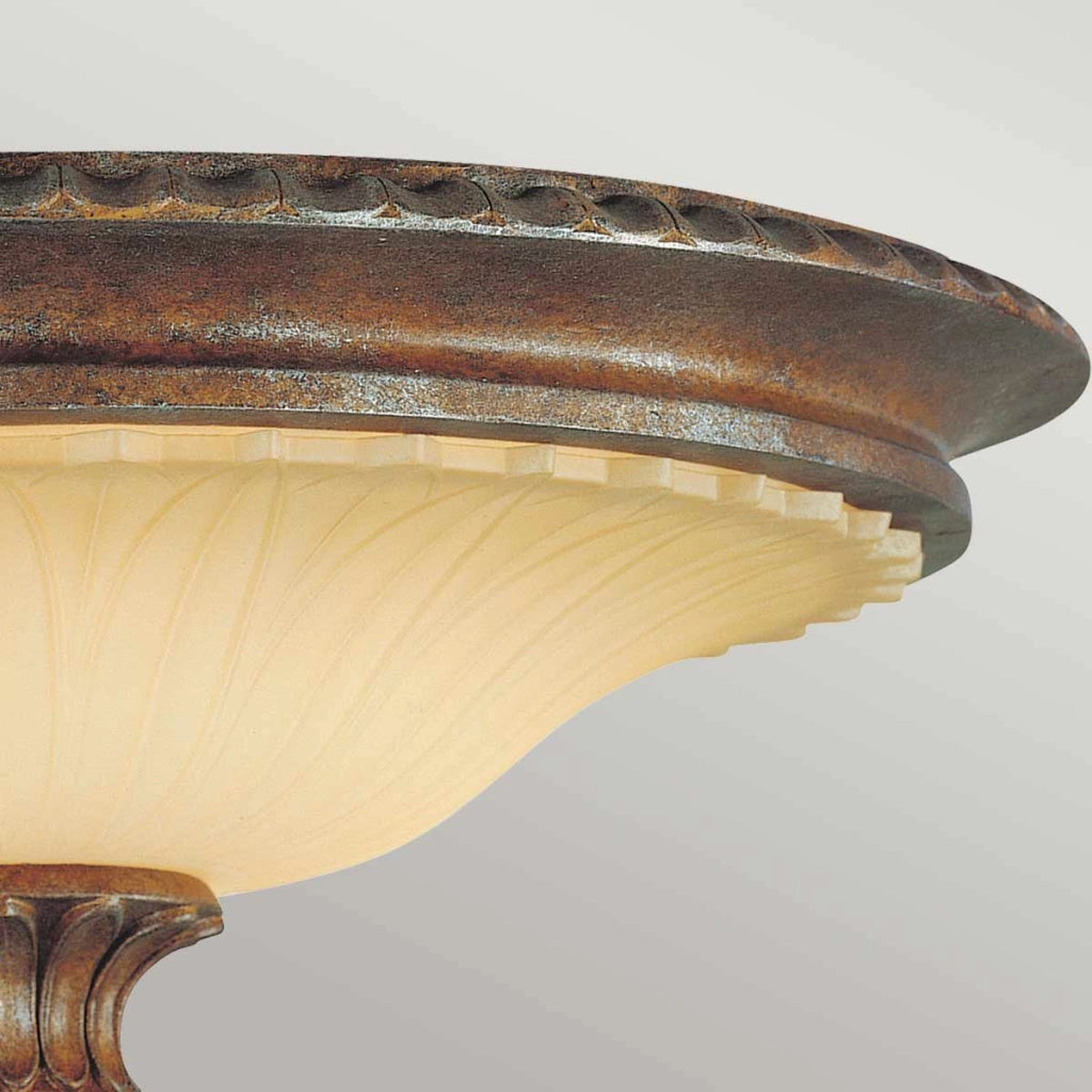 Plafoniera rotonda 44,5 cm 2xE27 bronzo Stirling Feiss