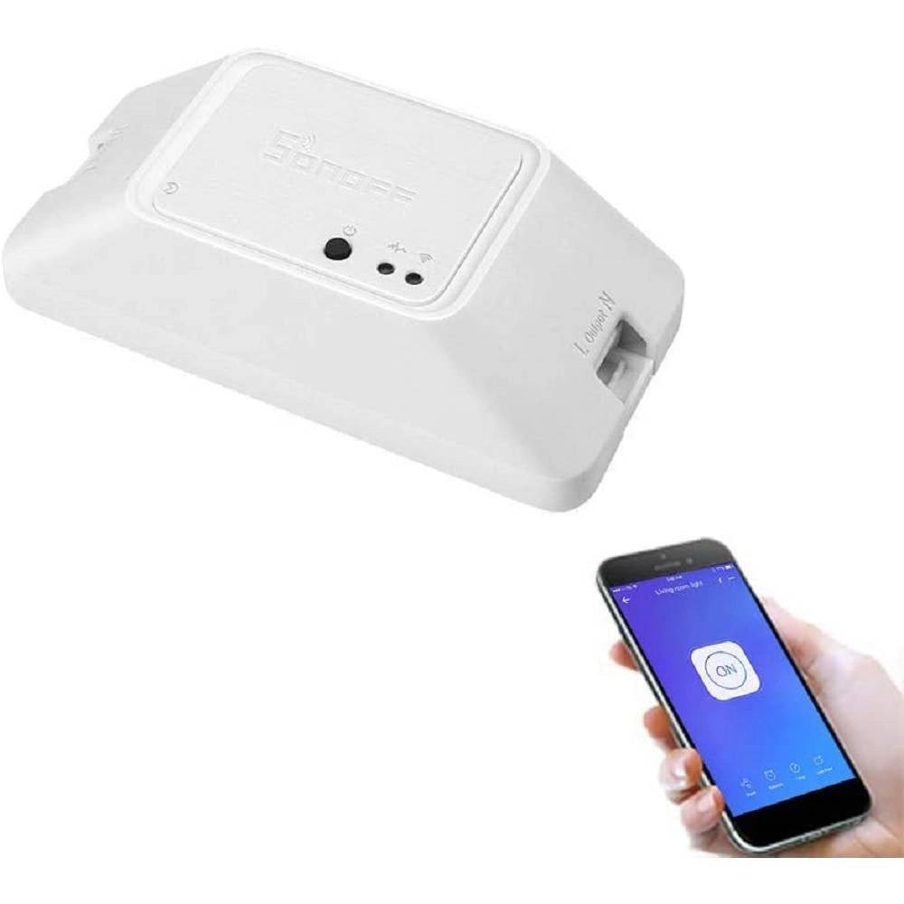 Trade Shop - Interruttore 10a Wifi Sonoff Casa Compatibile Amazon Alexa Google Home Basicr3 -