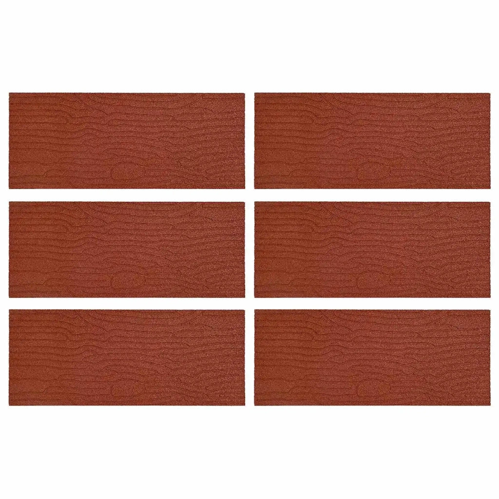 Pietra da Passo 6 pcs Rosso 60,5 x 25 x 2 cm Gomma 42030079