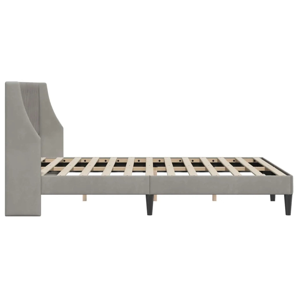 Struttura del letto Grigio chiaro 120 x 190 cm Velluto 42027412