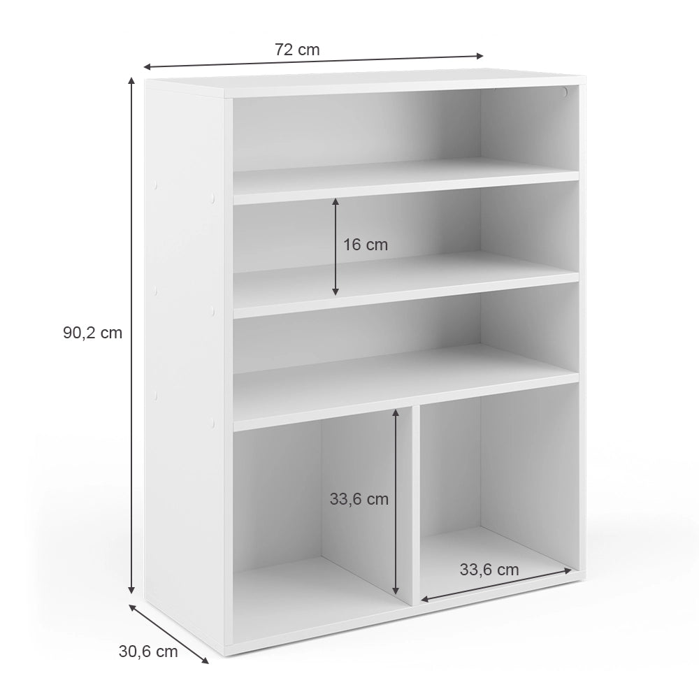 Vicco Libreria Bianco 72 x 90.2 cm 2 scomparti
