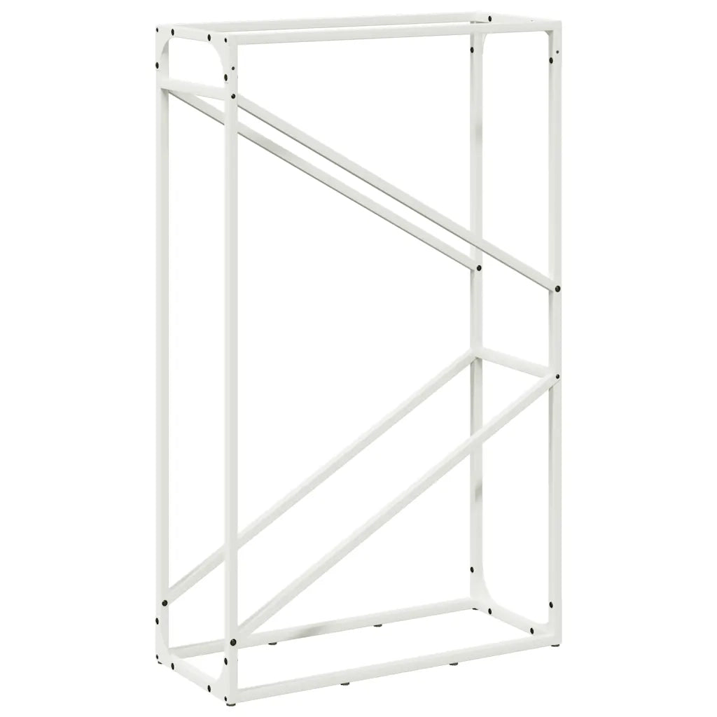 Rastrelliera per Legna da Ardere Bianca 60x25x100 cm 864328
