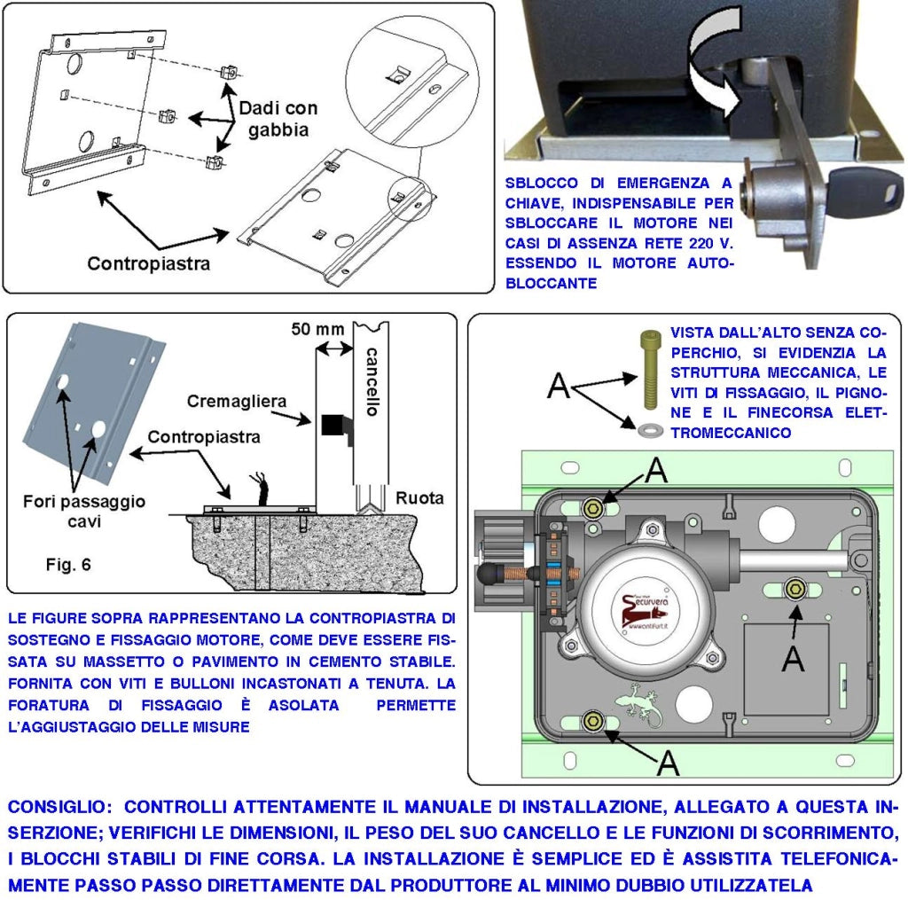 Coperchio Motore Geko Con Cuscinetto e Para olio Per la Tenuta Del Rotore Ricambio Motore Elettrico Cancello Scorrevole Costruito in Fusione di Alluminio Con Invito e 3 Fori di Fissaggio Equidistanti