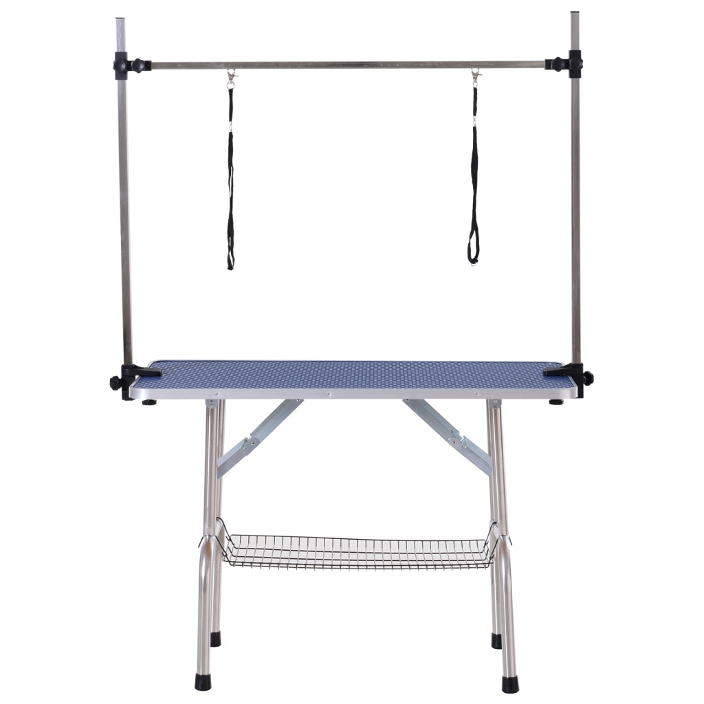 Tavolo per Toeletta Cani e Gatti Regolabile in Altezza Pieghevole ¨C Minimal ¨C Blu