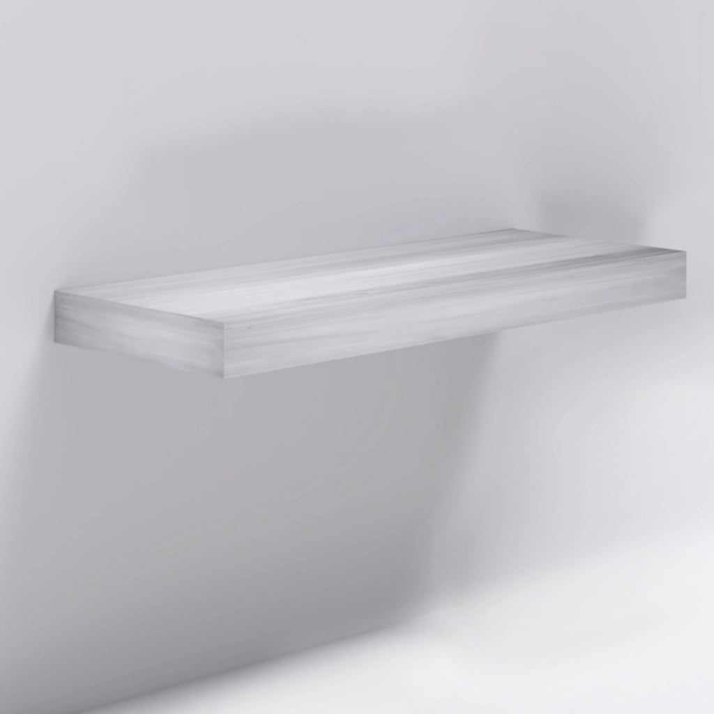 Mensolone in laminato sospeso per lavabi da appoggio arredo bagno made in italy *** finitura- olmo chiaro, misure l10...