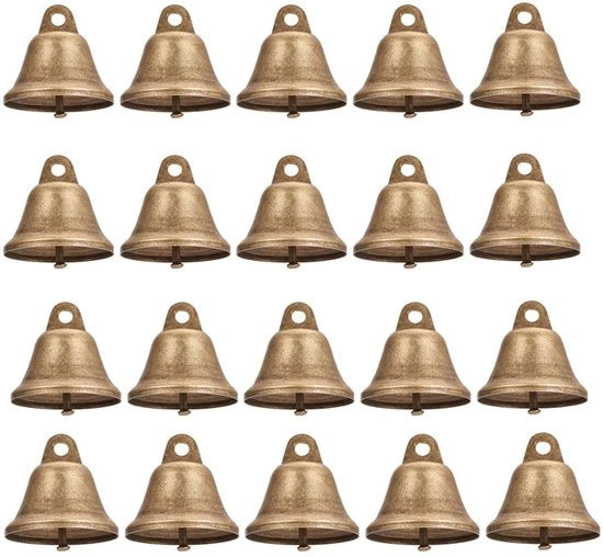 Campanelli a Goccia 20 Pezzi - Bronzo Vintage - Campanello a Rintocchi - Decorazione DIY - Decorazione per Matrimonio/Domestica - Suono Melodico - Campane a Natale