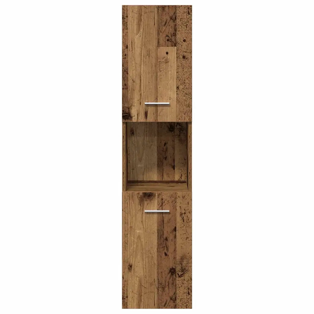 Set di mobili per il bagno con lo scaffale 4 pcs Legno vecchio 3332564