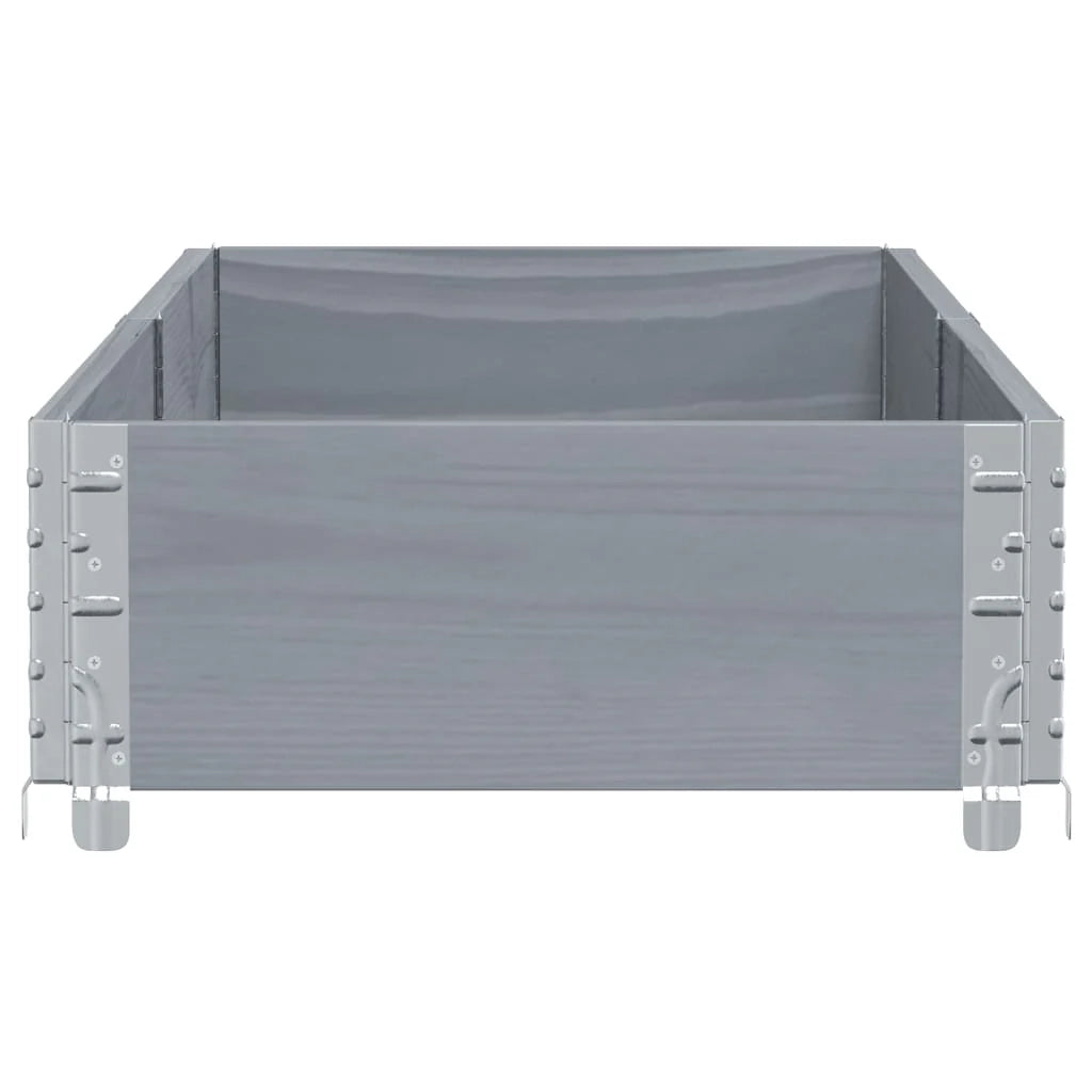 Fioriera rialzata per piante fiori terrazzo giardino 150 x 50 cm legno massello di pino grigio 02_0037433