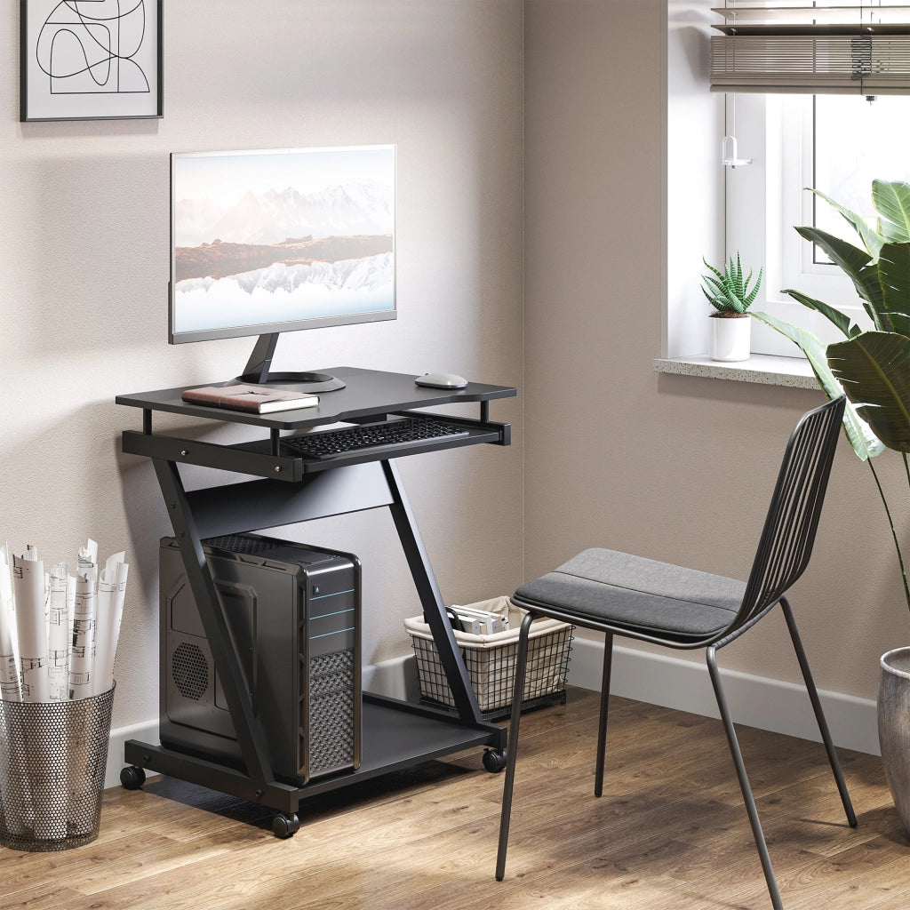 Scrivania per computer con ruote ¨C Zephmum ¨C Nero