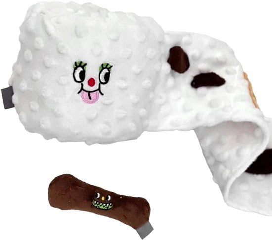 Giocattoli per Cani - Ornamenti Interattivi con Naso che Soffia - Set Multifunzionale di Plush - Incluso Bacinella per Soffio - Giocattoli per Cani Portatili e Leggeri