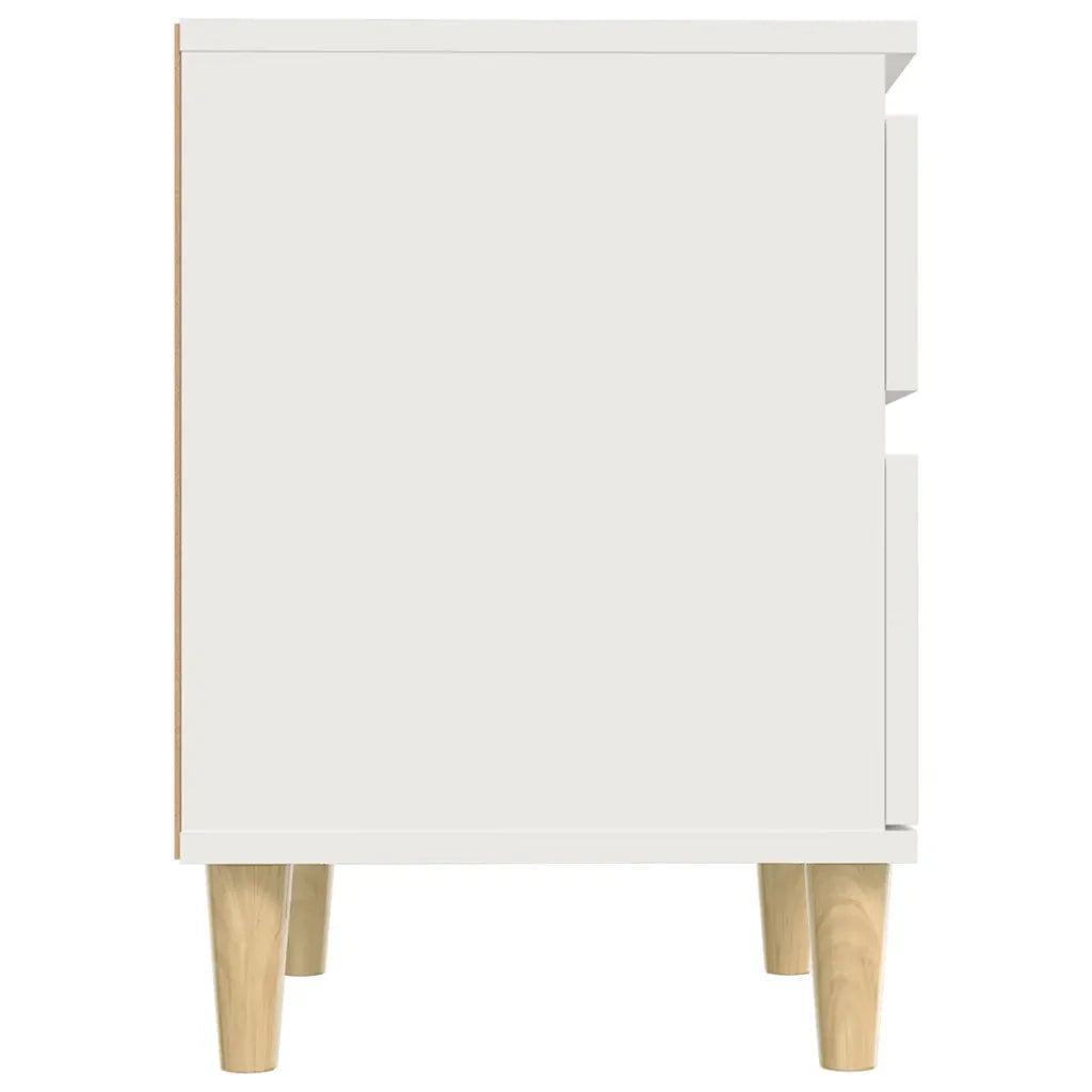 Set di 2 Comodini | Armadio da Notte | Mobiletto da notte in Bianco 40x35x50 cm