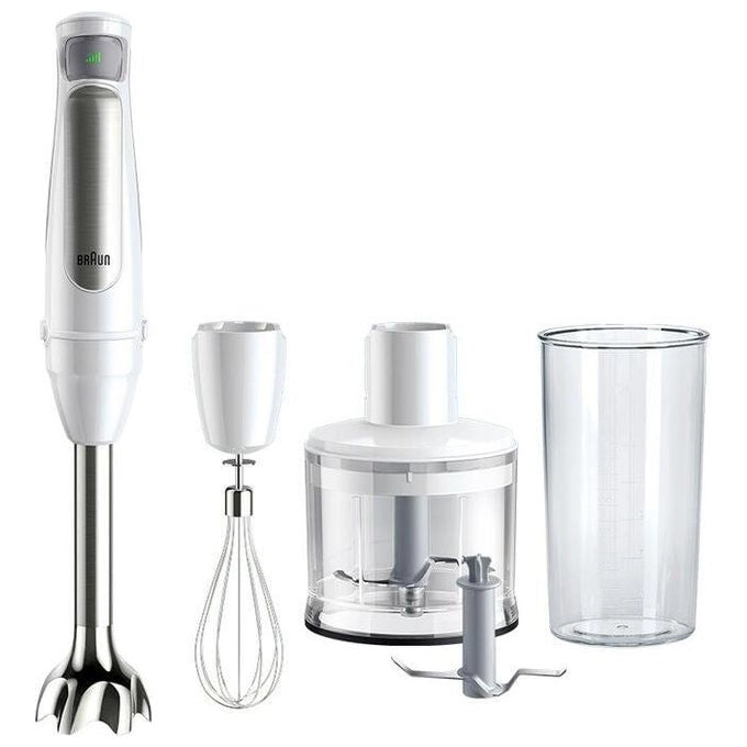 Braun MQ7035IW MultiQuick 7 Frullatore ad immersione 1000W PowerBell Vplus tritatutto 0,5L bicchiere 0,6L frusta colore Bianco