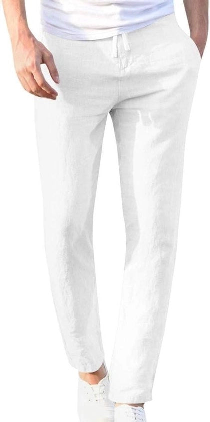 Chinobroek in Lino - Flessibile - Broek Casual - Adattamento Perfetto - Tessuto Sovraccosto - Abito Estivo - Broek in Lino