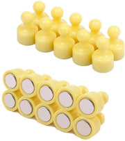 20 pezzi di magneti per frigorifero, punte magnetiche, piccoli magneti per frigorifero, forti magneti neodymium, lavagna bianca, cartello, magneti, perfetti per casa, cucina, ufficio, scuola, aula, giallo