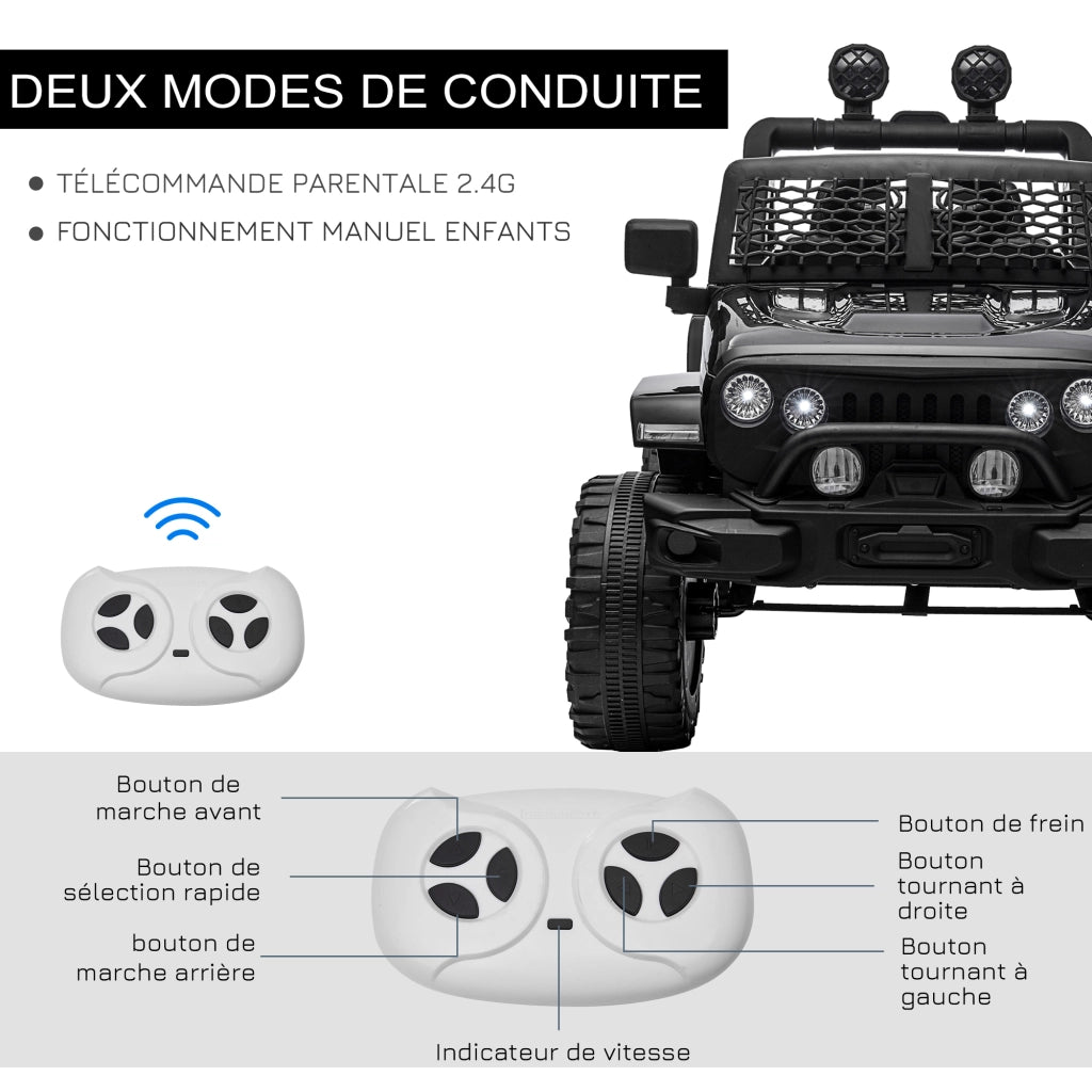 Auto elettrica per bambini 12V con telecomando ¨C Minimal ¨C nero