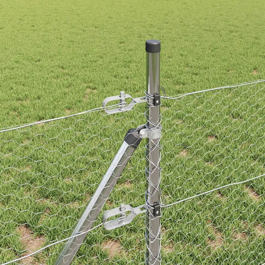 Palo della recinzione Argento 50 x 0,8 m (rete da 25 mm)