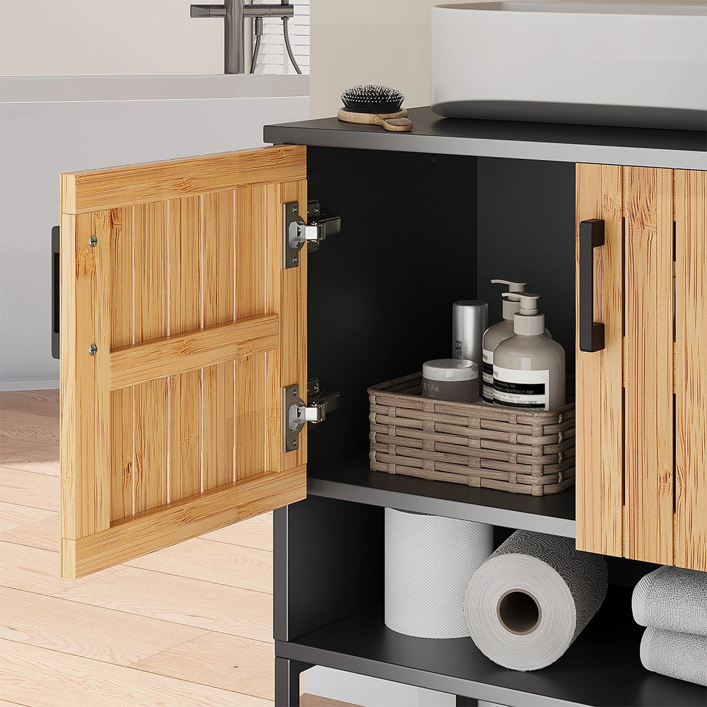 Vicco Set di mobili da bagno Bambù 4 parti