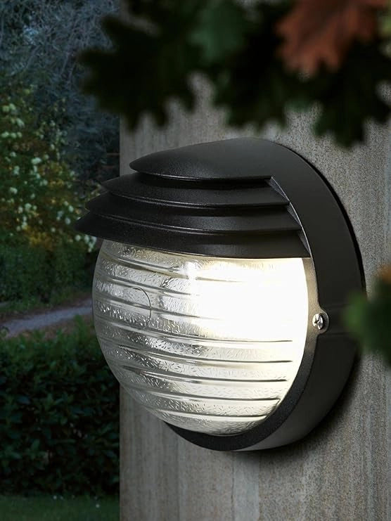 APPLIQUE TONDA PALPEBRA NERA E27 IP44 215x130h