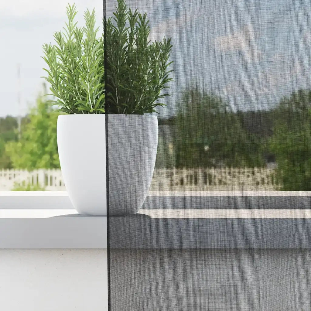 Tende in Voile con Linguetta 2 pz Nero