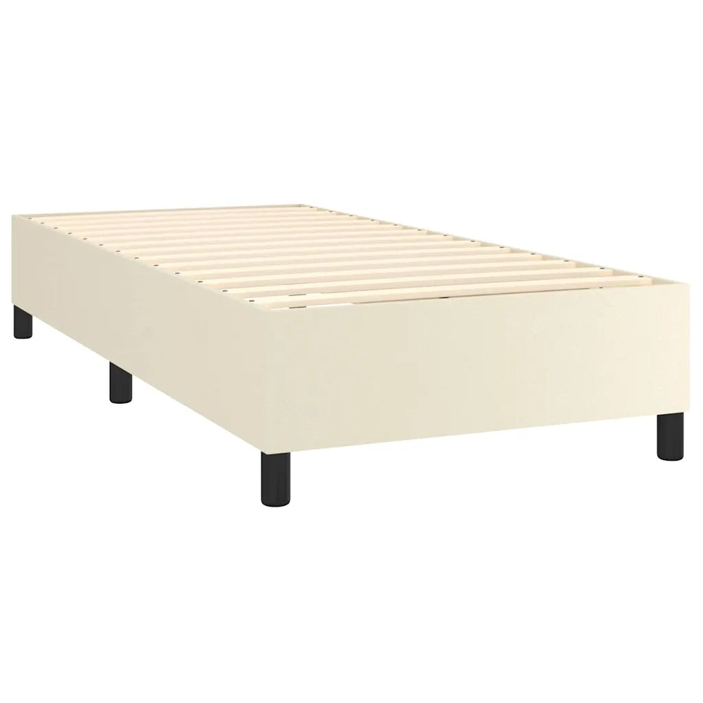Giroletto a Molle con Materasso Crema 90x200 cm in Similpelle 3128891