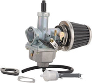 Carburatore 26mm - Sostituzione per 110cc/125cc - Filtro d'aria - Guida a cinghia - Bocchetta di aspirazione - Facile da installare - Carburatore per motori