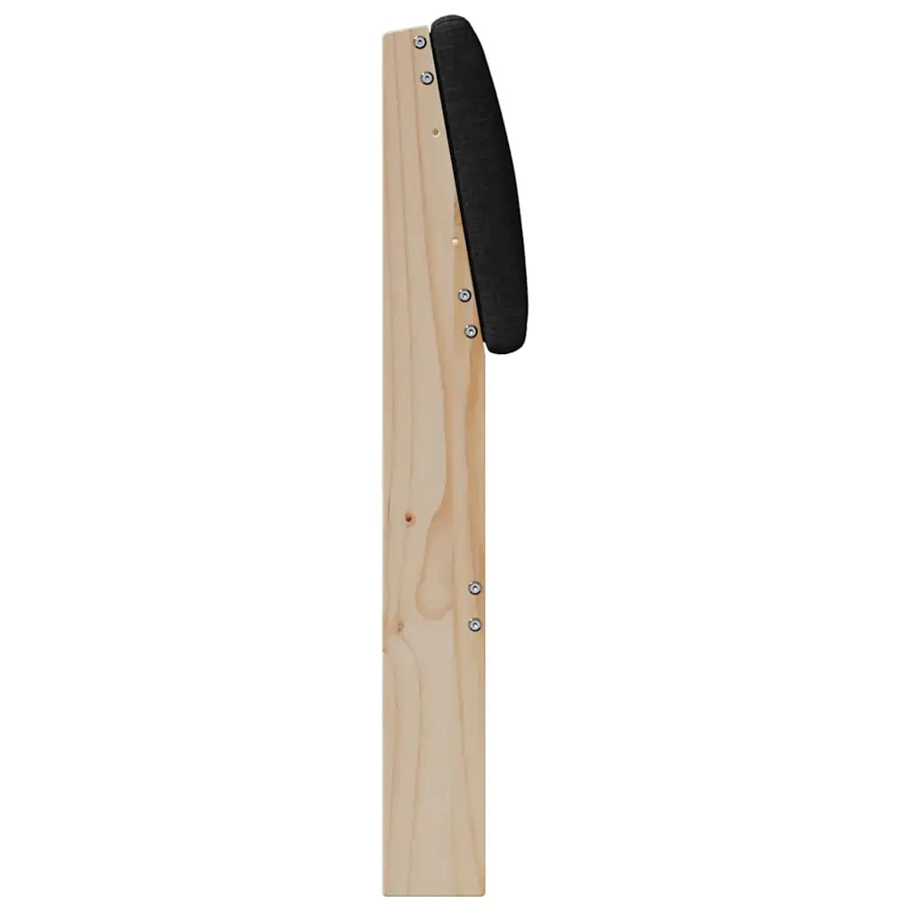 Testiera | Testata imbottita Nero 140 cm Pino massello