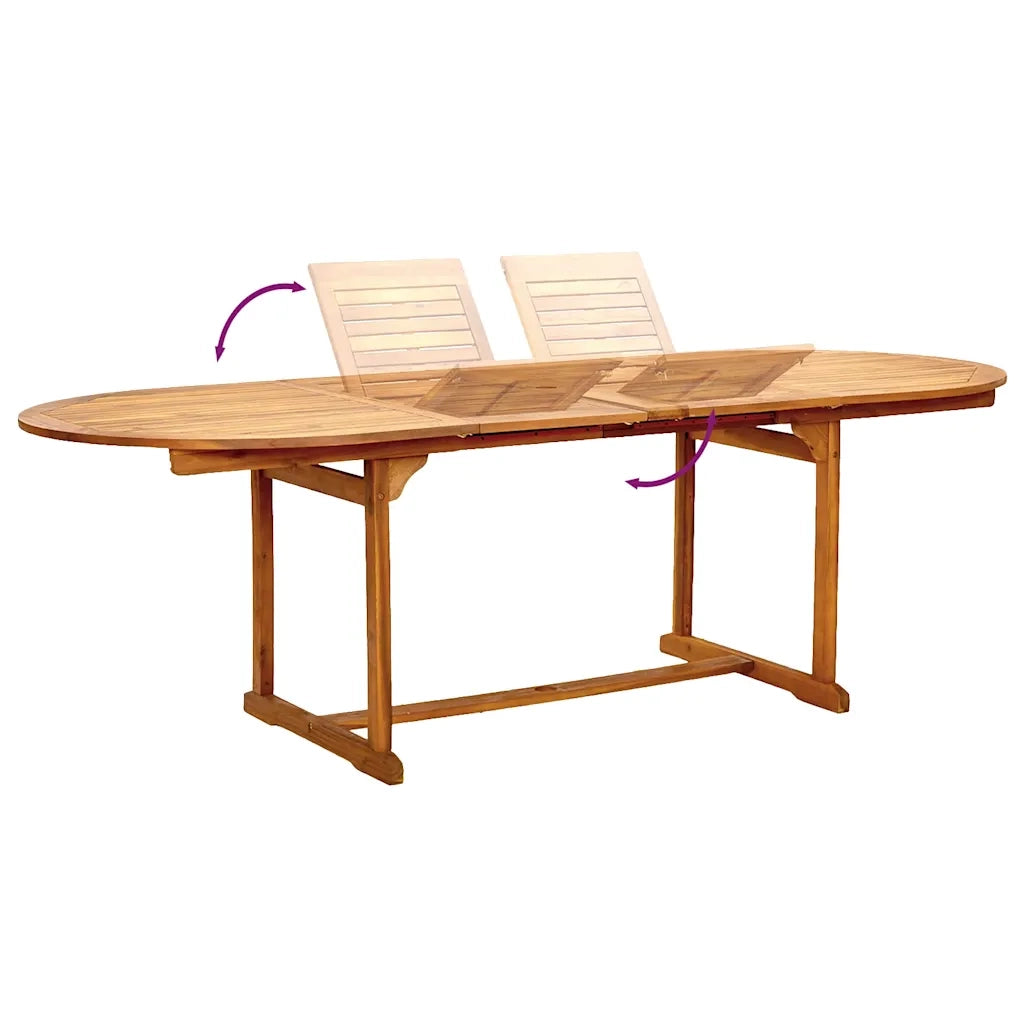 Set Pranzo da Giardino 9pz Legno Massello di Acacia e Textilene 3279291