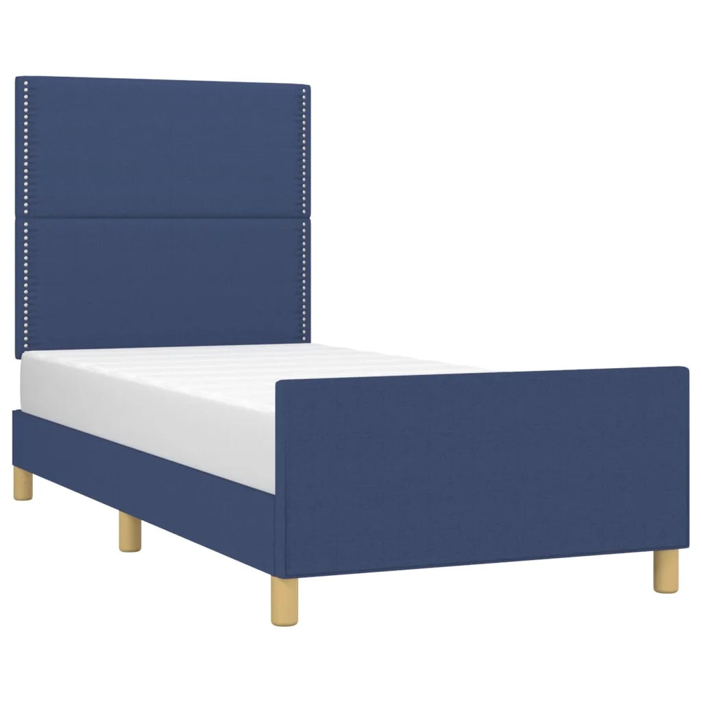 Giroletto senza Materasso Blu 90x190 cm in Tessuto