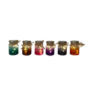 VASO COLORATO LED STELLE D.7XH14CM.