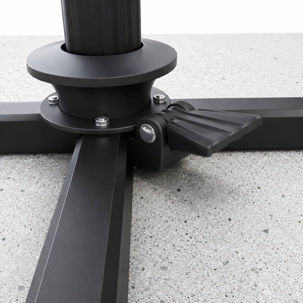 Ombrellone 3x3 M Giardino Braccio Retrattile Per Esterni Gazebo Piscina Terrazze Bar Hotel In Acciaio Inossidabile Braccio Rotabile 360° Telo 180 G/M2 Impermeabile Resistente Ai Raggi UV Nero