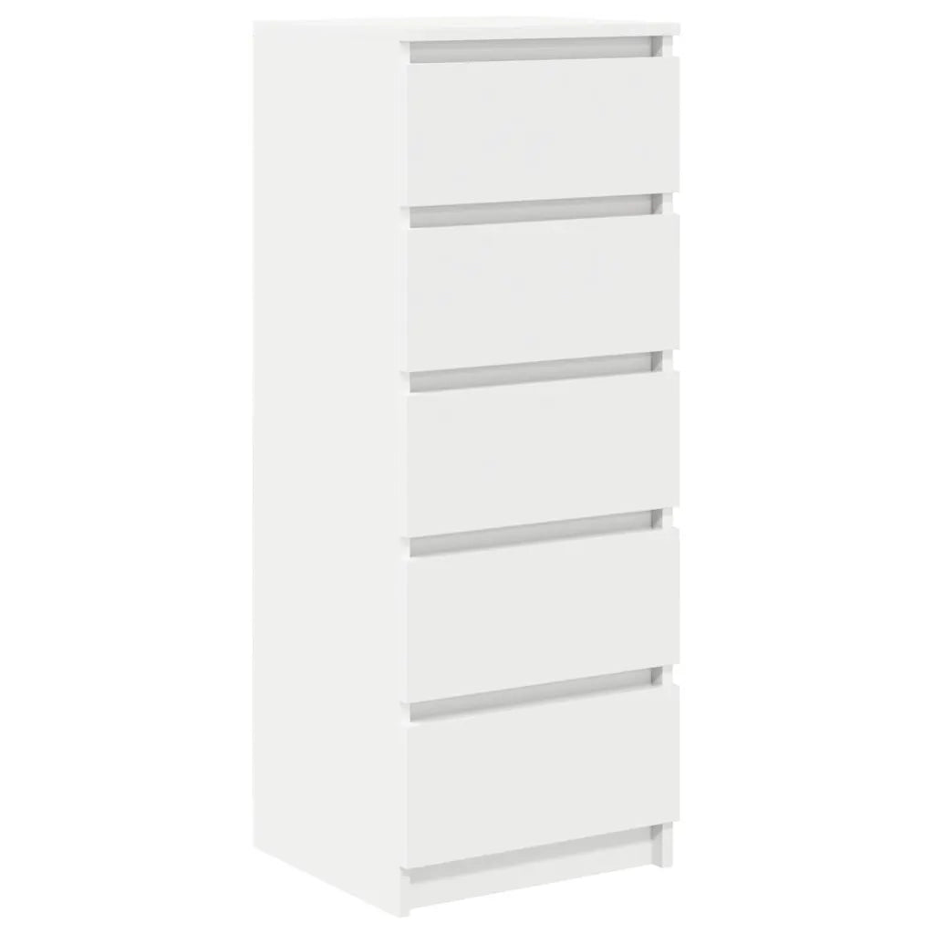 Credenza con Cassetti Bianco 37,5x35x99 cm in Legno Multistrato 861760