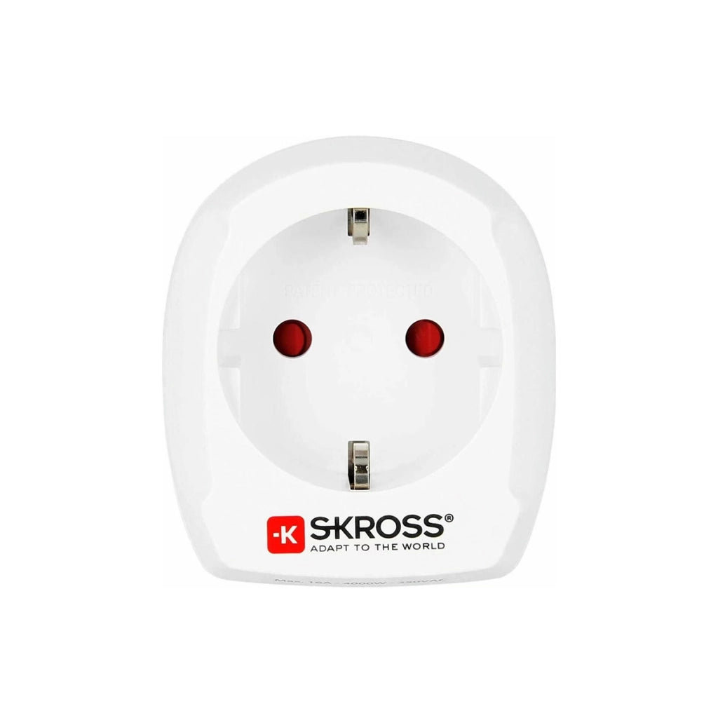 Adattatore da Viaggio Europa verso Regno Unito 13A Presa Tipo G Bianco Skross