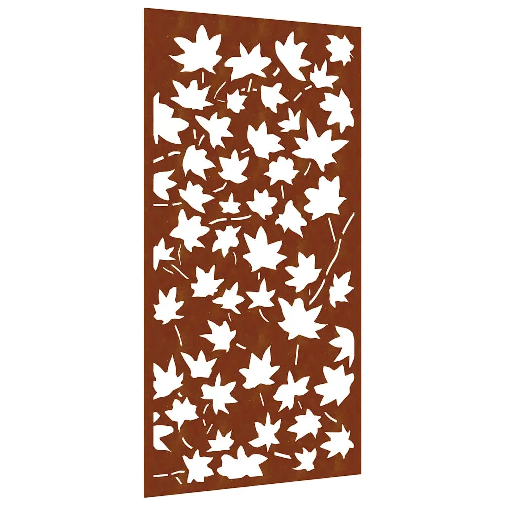 Decorazione Muro Giardino 105x55 cm Foglia Acero Acciaio Corten CFW6985496