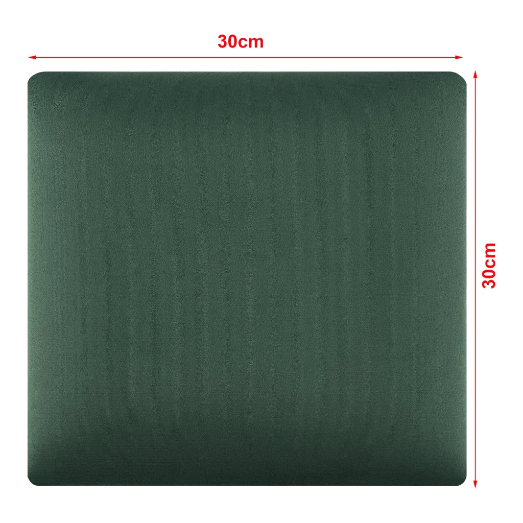Set di 4 cuscini da parete in velluto 30 x 30 cm verde scuro 03_0010649