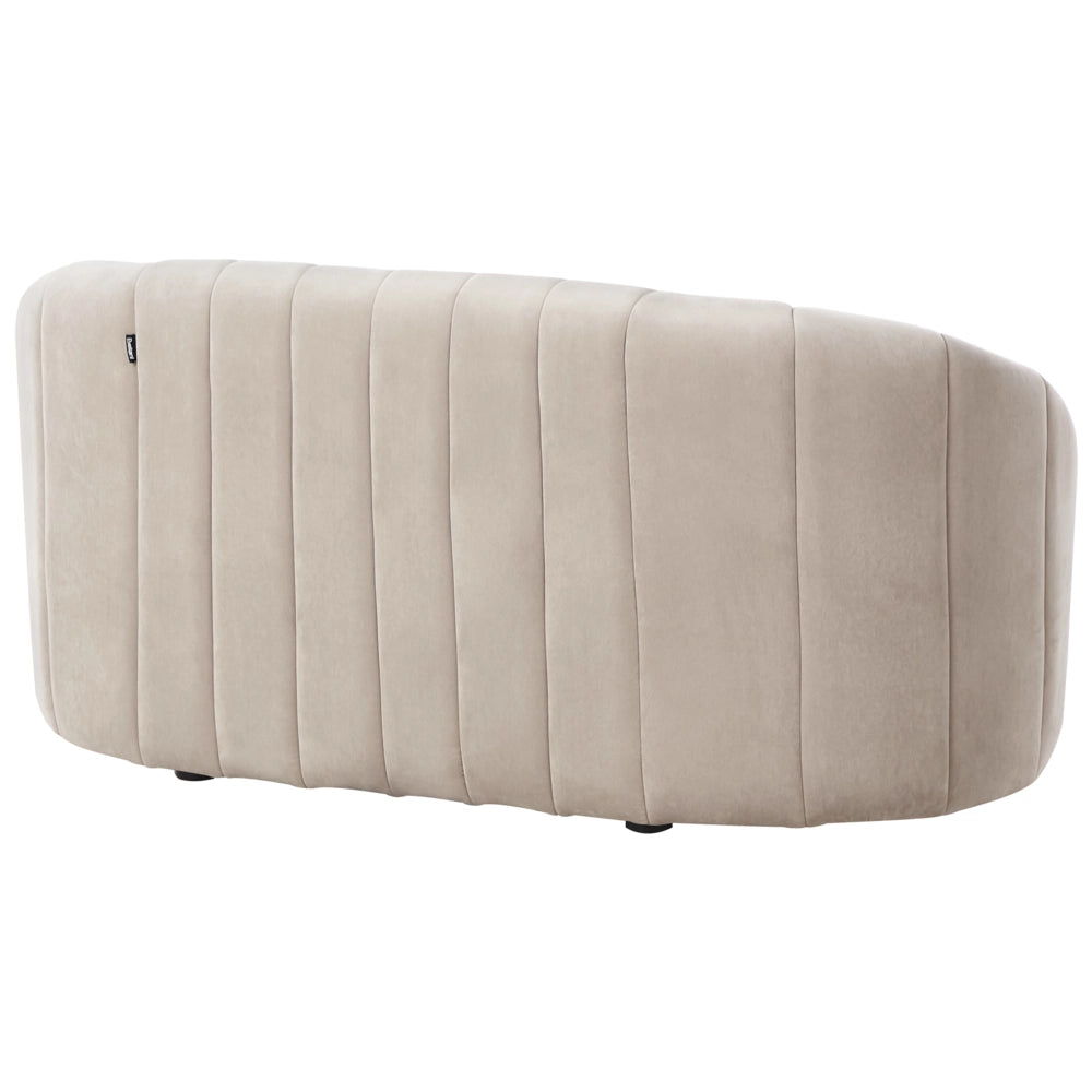 Set da salotto 6 posti in velluto con sedili imbottiti beige Soggiorno contemporaneo Design retrò Seduta imbottita