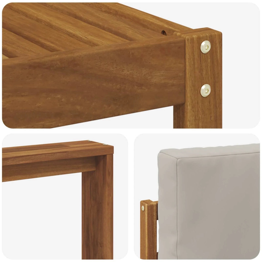 Set di divani da esterno 9 pcs Grigio Naturale e Chiaro 3366854