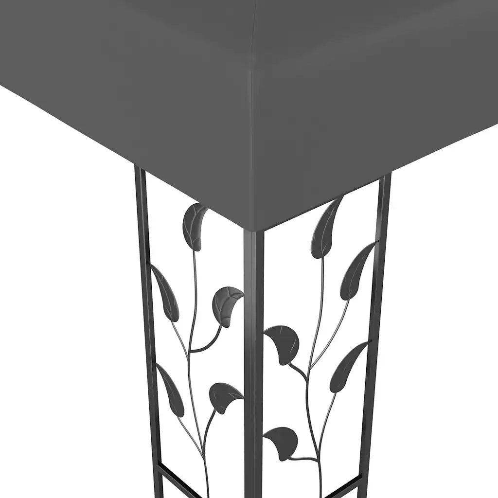 Gazebo con Tetto Doppio 3x4 m Antracite 48031