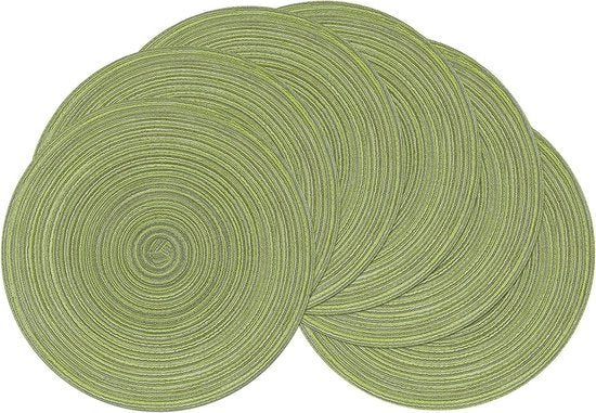Set di 6 piastre di stoffa in cotone - 38 cm lavabile e resistente al calore
