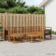 Set di divani da esterno 7 pcs Naturale