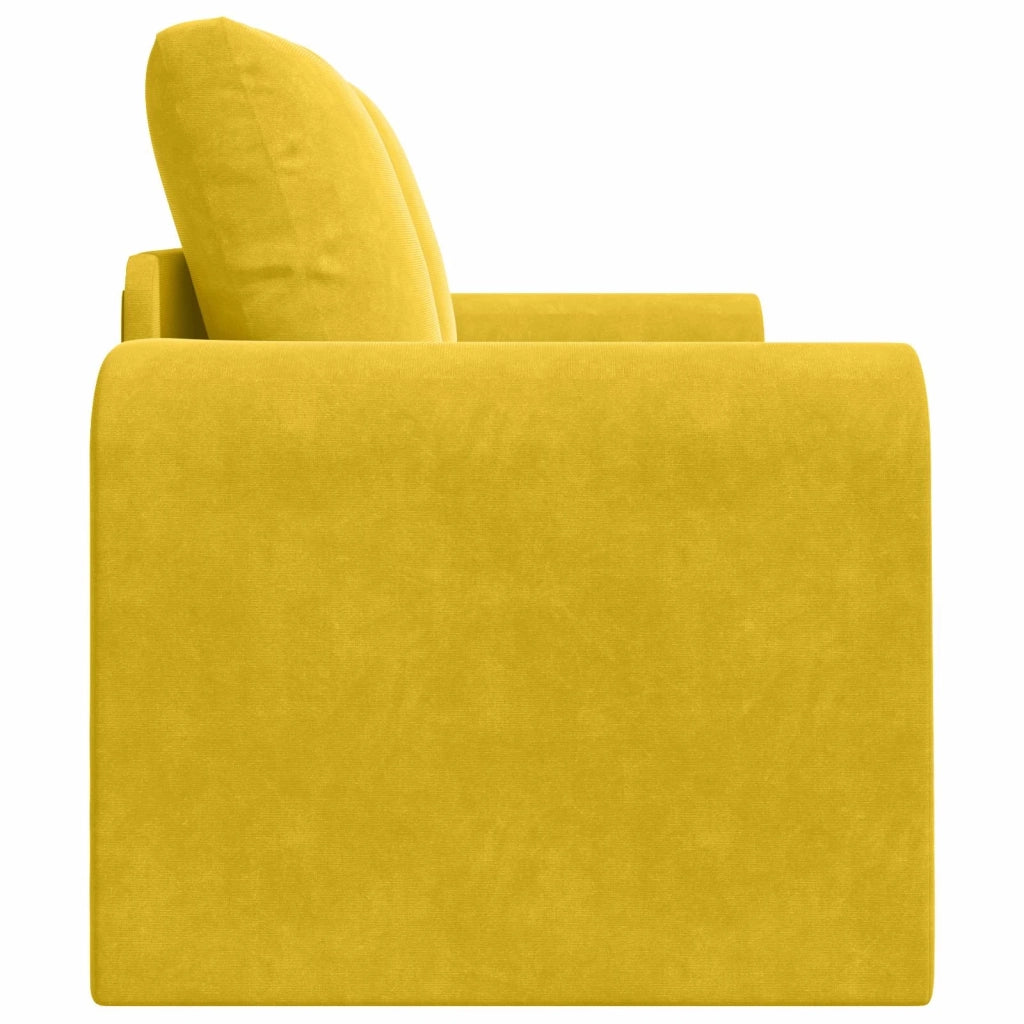 Divano letto | Sof¨¤ letto | Letto singolo Giallo 148 x 71 x 83 cm Velluto