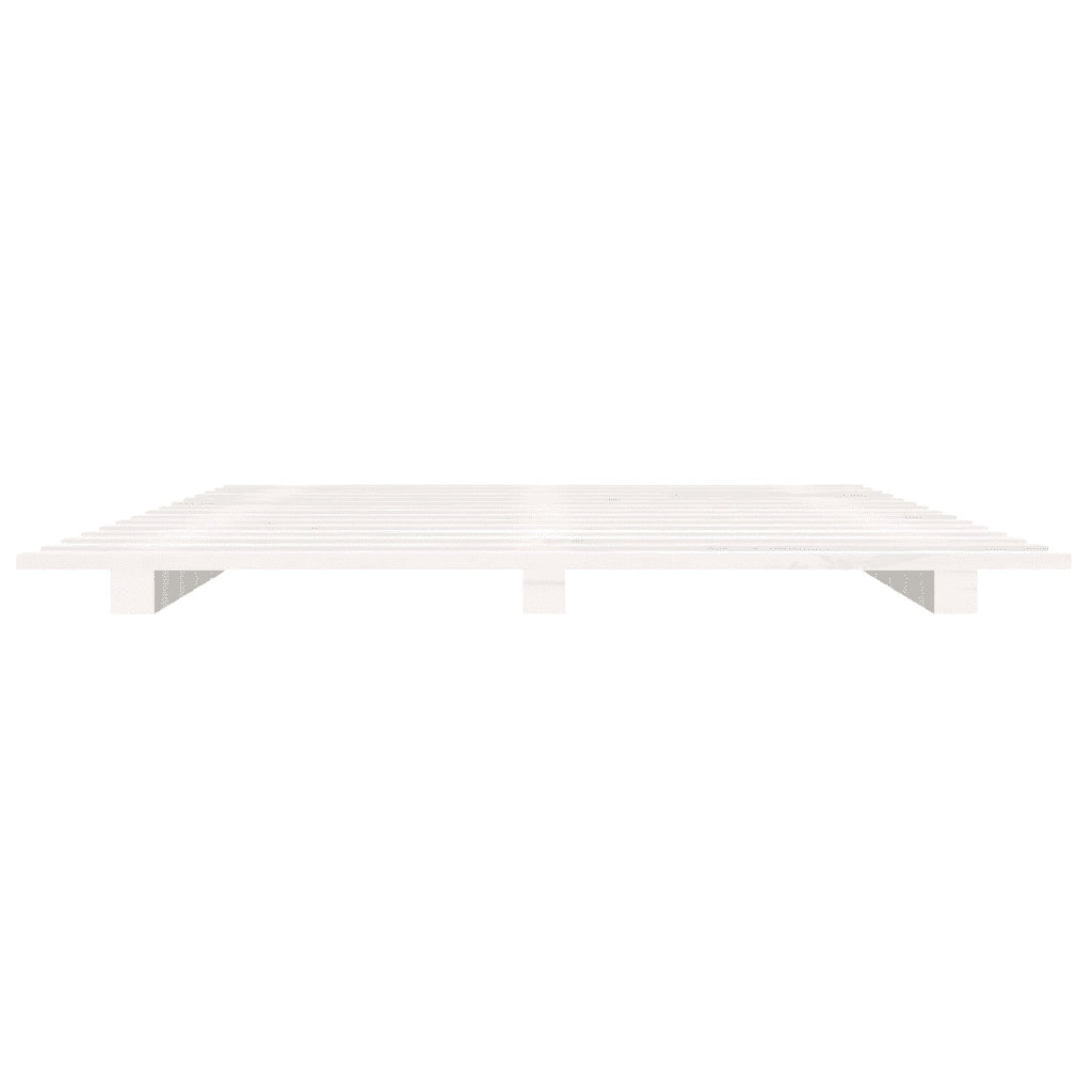 Giroletto senza Materasso-Struttura Letto Bianco 100x200 cm Legno Massello Pino 811845