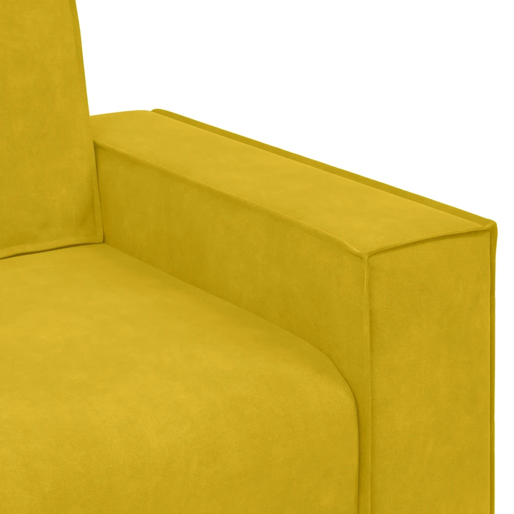 Divano a 2 Posti-Sofa 2 Posti giallo 120 cm in Velluto 749081