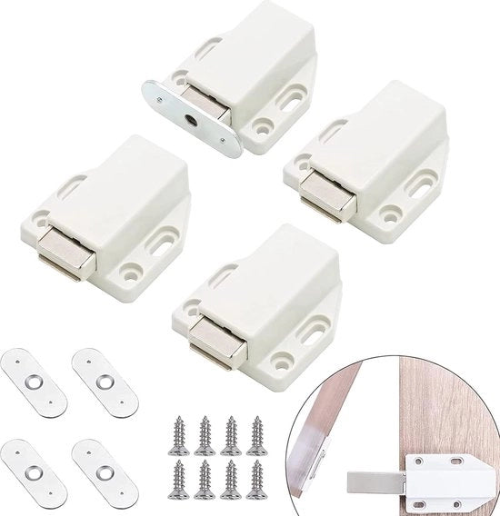 Doppiatore a Spinta Aperto - 4 Pezzi Softclose Dampidore Bianco