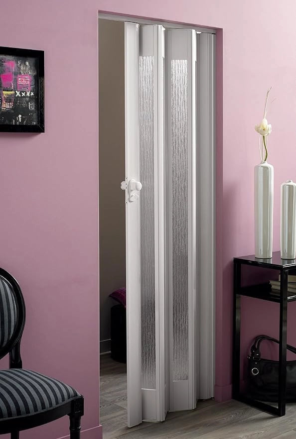 Porta A Soffiettoin pvc Royal Bianco Venato C/Inserti In Ps