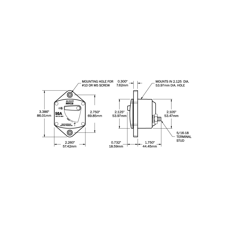 MAGNETOTERMICO HD AD INCASSO 30A CIRCUIT BREAKERS HD FLUSH MOUNT 60AMP