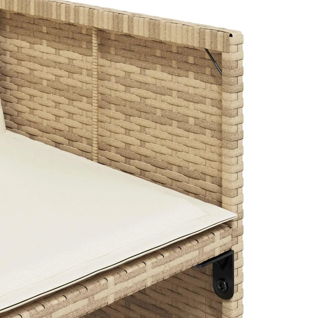 Set da Pranzo da Giardino 13 pz con Cuscini Beige in Polyrattan 3211132