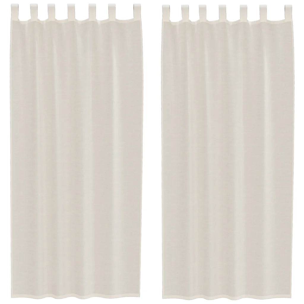 Tende in Voile con Linguetta 2 pz Crema