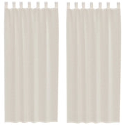 Tende in Voile con Linguetta 2 pz Crema